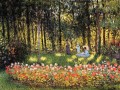 Die Künstler s Familie im Garten Claude Monet impressionistische Blumen